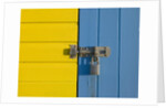 Padlock on beach hut door, Close-up, Littlehampton England by Assaf Frank